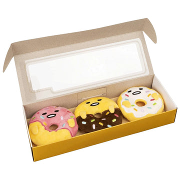 GUND Sanrio Gudetama Donut Collector Set of Three 3.5" Plush Toy - 0