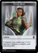 Forest Dryad // Vivien Reid Emblem Double-Sided Token [Modern Horizons 3 Commander Tokens]-2