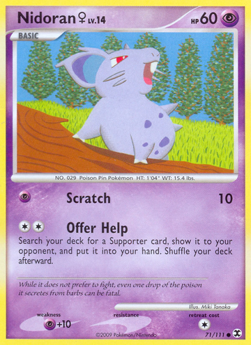 Nidoran (71/111) (Mujer) [Platino: Rising Rivals] 