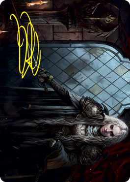 Tarjeta de arte de Thalia, guardiana de Thraben (firma estampada en dorado) [Serie de arte de Innistrad: Crimson Vow] 