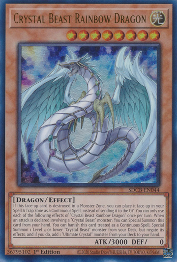 Dragón arcoíris bestia de cristal [SDCB-EN044] Ultra raro 