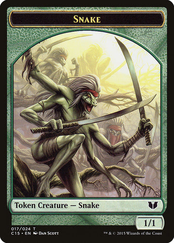 Beast // Snake (017) Double-Sided Token [Commander 2015 Tokens] - 0