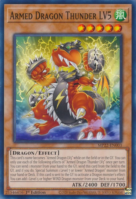 Dragón Armado Trueno LV5 [MP22-EN003] Común 