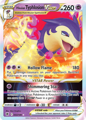 Hisuian Typhlosion VSTAR (054/189) [Espada y escudo: resplandor astral] 