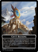 City's Blessing // Dinosaur Double-Sided Token [The Lost Caverns of Ixalan Commander Tokens]-1