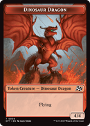 Dinosaur Dragon // Treasure Double-Sided Token [Aetherdrift Tokens]-1