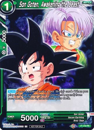 Son Goten, el despertar de la bestia (P-179) [Tarjetas de promoción] 