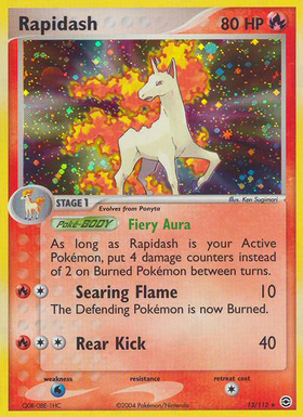 Rapidash (13/112) [EX: Rojo fuego y Verde hoja] 