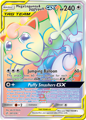 Mega Lopunny y Jigglypuff GX (261/236) [Sol y Luna: Eclipse Cósmico] 