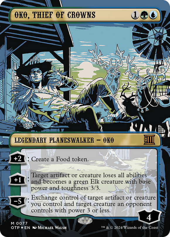 Oko, ladrón de coronas (lámina texturizada) [Outlaws of Thunder Junction: Breaking News] 