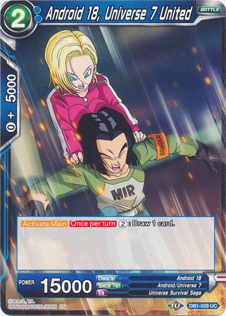 Androide 18, Universo 7 Unido (DB1-029) [Dragon Brawl] 