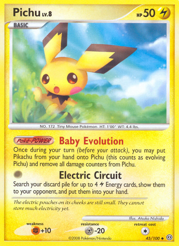 Pichu (45/100) [Diamante y Perla: Frente de tormenta] 