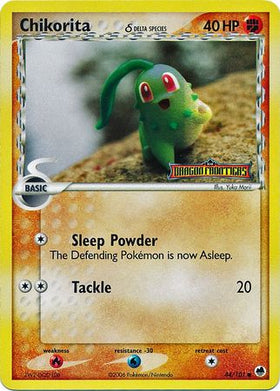 Chikorita (44/101) (Especie Delta) (Estampada) [EX: Dragon Frontiers] 