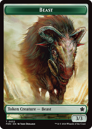 Dog // Beast (0032) Double-Sided Token [Foundations Tokens] - 0