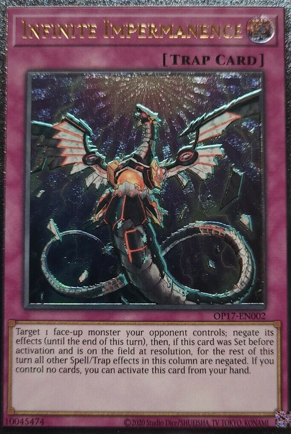 Impermanencia infinita [OP17-EN002] Última rareza 