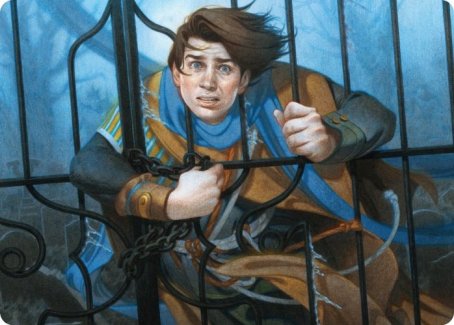 Tarjeta de arte Encerrado en el cementerio [Serie de arte Innistrad: Midnight Hunt] 