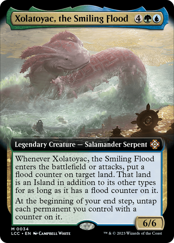 Xolatoyac, el Diluvio Sonriente (Ilustración Extendida) [Las Cavernas Perdidas del Comandante Ixalan] 