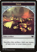 Gold // Knight (005) Double-Sided Token [Commander 2015 Tokens]-1