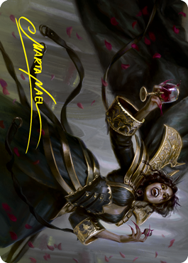 Tarjeta de arte de la socialité enloquecida por la sangre (firma estampada en oro) [Serie de arte de Innistrad: Crimson Vow] 
