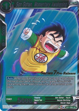Son Gohan, despertar momentáneo (BT7-055_PR) [Promociones previas al lanzamiento de El asalto de los Saiyans] 