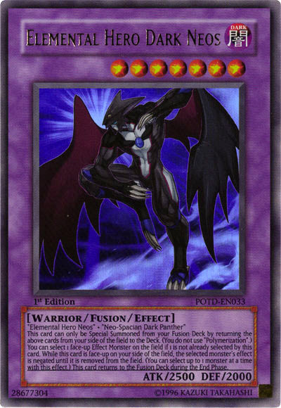 Héroe elemental Neos oscuro [POTD-EN033] Ultra raro 