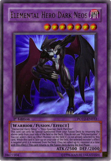 Héroe elemental Neos oscuro [POTD-EN033] Ultra raro 