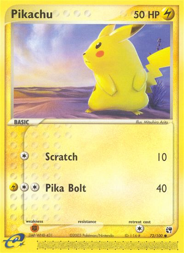 Pikachu (72/100) [EX: Tormenta de arena] 