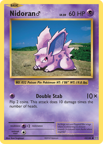 Nidoran (43/108) (Masculino) [XY: Evoluciones] 