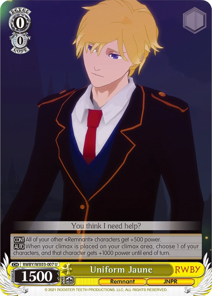 Uniform Jaune (RWBY/WX03-007 U) [RWBY]