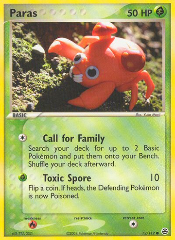 Paras (72/112) [EX: Rojo Fuego y Verde Hoja] 