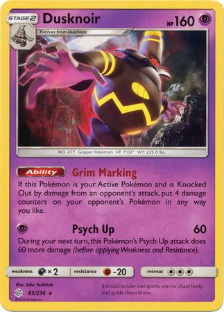 Dusknoir (85/236) (Exclusivo del mazo temático) [Sol y Luna: Eclipse cósmico] 