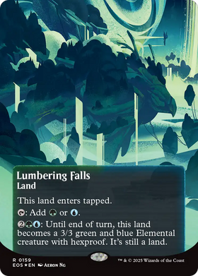 Lumbering Falls (0159) (Borderless) (Galaxy Foil) [Edge of Eternities: Stellar Sights]