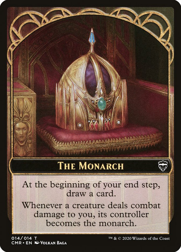 Golem // Ficha de doble cara de Monarca [Fichas de Commander Legends] 