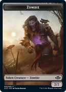 Snake // Zombie Double-Sided Token [Commander Collection: Black Tokens]-2