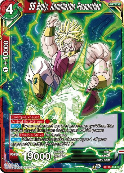 SS Broly, la aniquilación personificada (BT15-144) [Saiyan Showdown] 