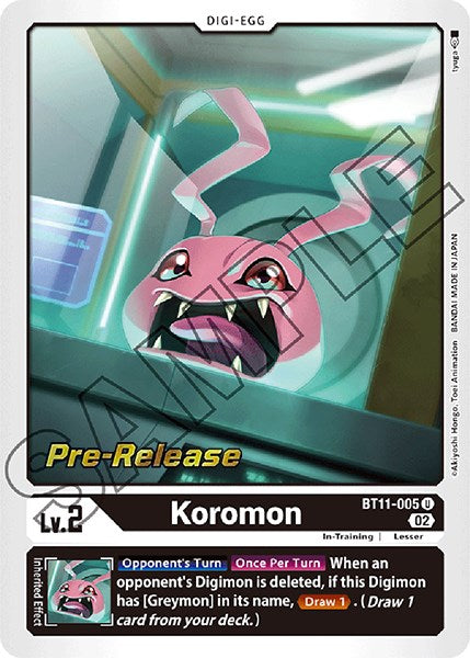 Koromon [BT11-005] [Promociones previas al lanzamiento de la fase dimensional] 