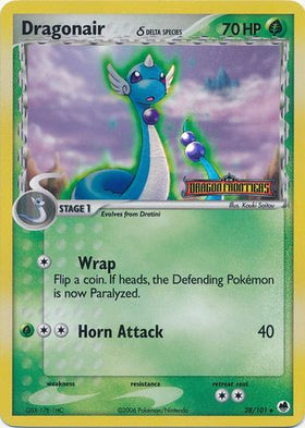 Dragonair (28/101) (Especie Delta) (Estampado) [EX: Dragon Frontiers] 