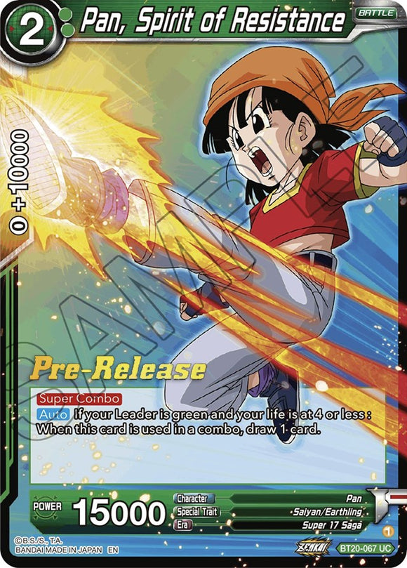 Pan, Spirit of Resistance (BT20-067) [Promociones de prelanzamiento de Power Absorbed] 