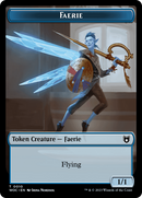 Faerie // Saproling Double-Sided Token [Wilds of Eldraine Commander Tokens]-1