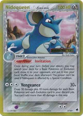 Nidoqueen (7/101) (Especie Delta) (Estampada) [EX: Dragon Frontiers] 