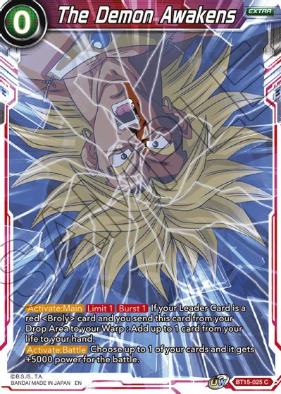 El despertar del demonio (BT15-025) [Enfrentamiento de los Saiyan] 