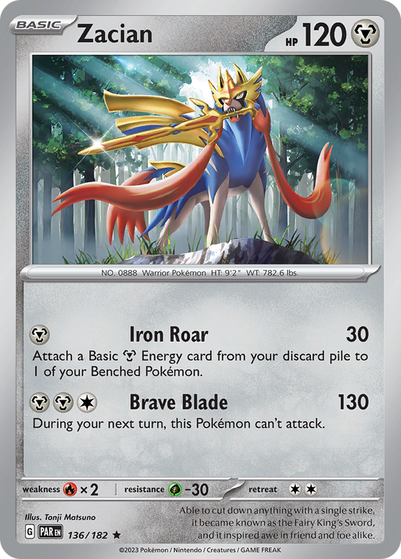 Zacian (136/182) [Scarlet &amp; Violet: Grieta de la paradoja] 