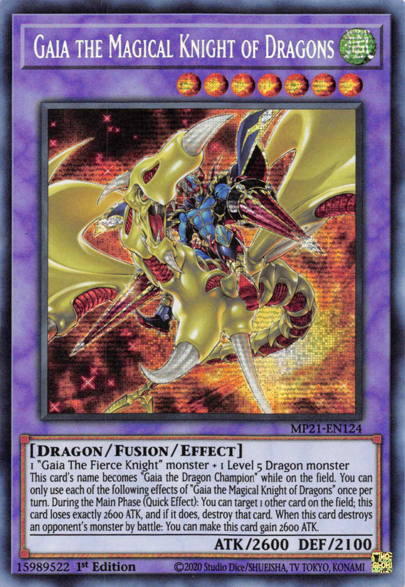 Gaia, la Mágica Caballera de los Dragones [MP21-EN124] Prismatic Secret Rare 