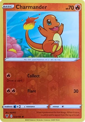 Charmander (023/185) (Holograma cosmos inverso) [Espada y escudo: voltaje vívido] 