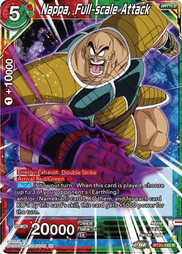 Nappa, ataque a gran escala (BT20-142) [Poder absorbido] 