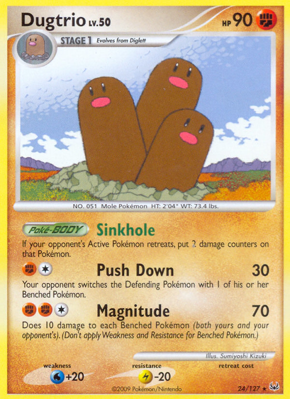 Dugtrio (24/127) [Platino: Conjunto básico] 