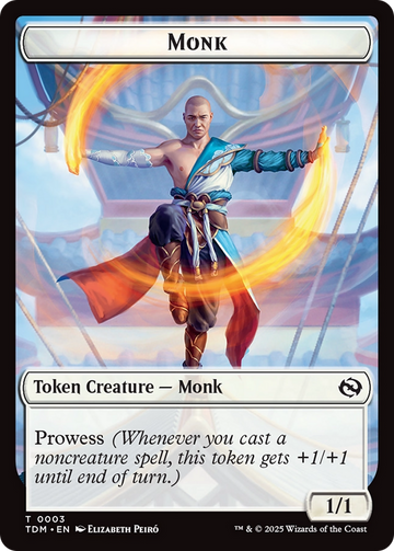 Dragon Illusion // Monk Double-Sided Token [Tarkir: Dragonstorm Commander Tokens] - 0