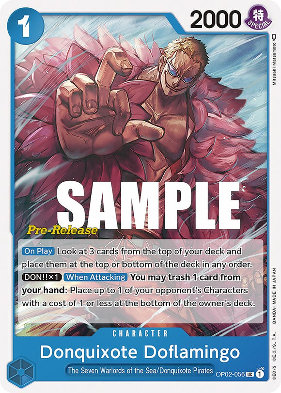 Donquixote Doflamingo [Tarjetas de prelanzamiento de Paramount War] 