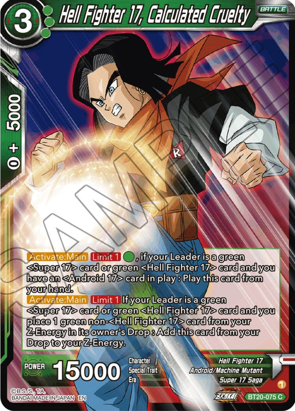 Hell Fighter 17, Crueldad calculada (BT20-075) [Poder absorbido] 