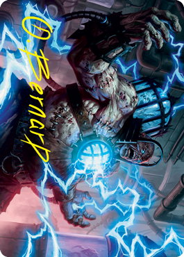 Tarjeta de arte de Skaab del repositorio (firma estampada en oro) [Serie de arte de Innistrad: Crimson Vow] 